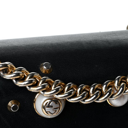 Gucci Calfskin Studded Small Padlock Shoulder Bag Black 5 of 7