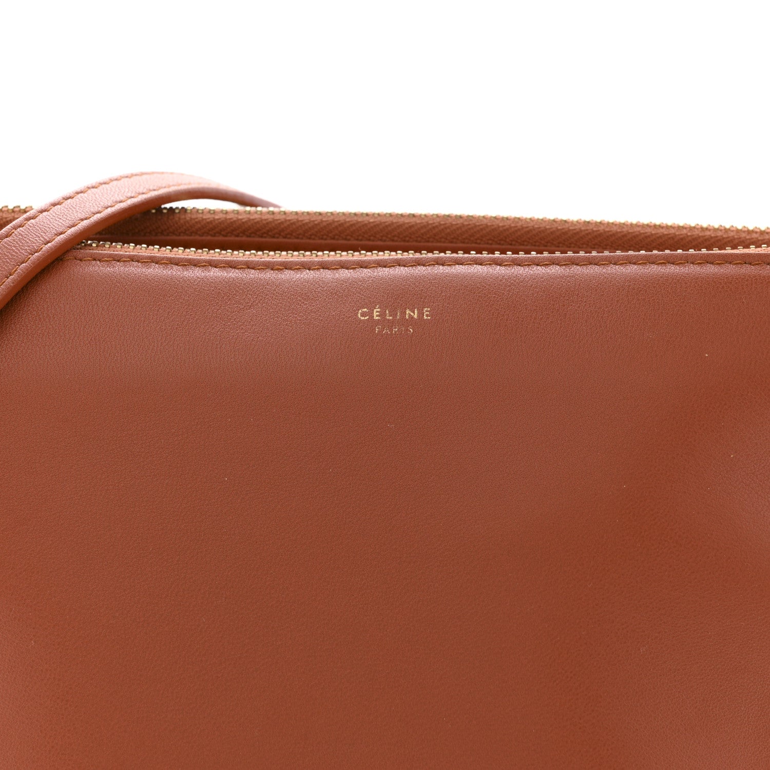 Celine Lambskin Large Trio Crossbody Bag Tan 7 of 12