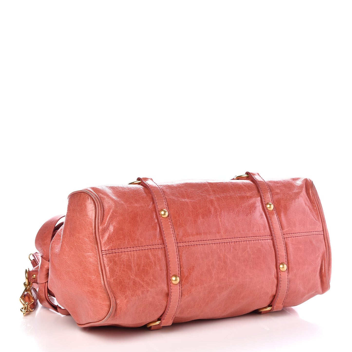 Vitello Lux Medium Bow Bag Rosa