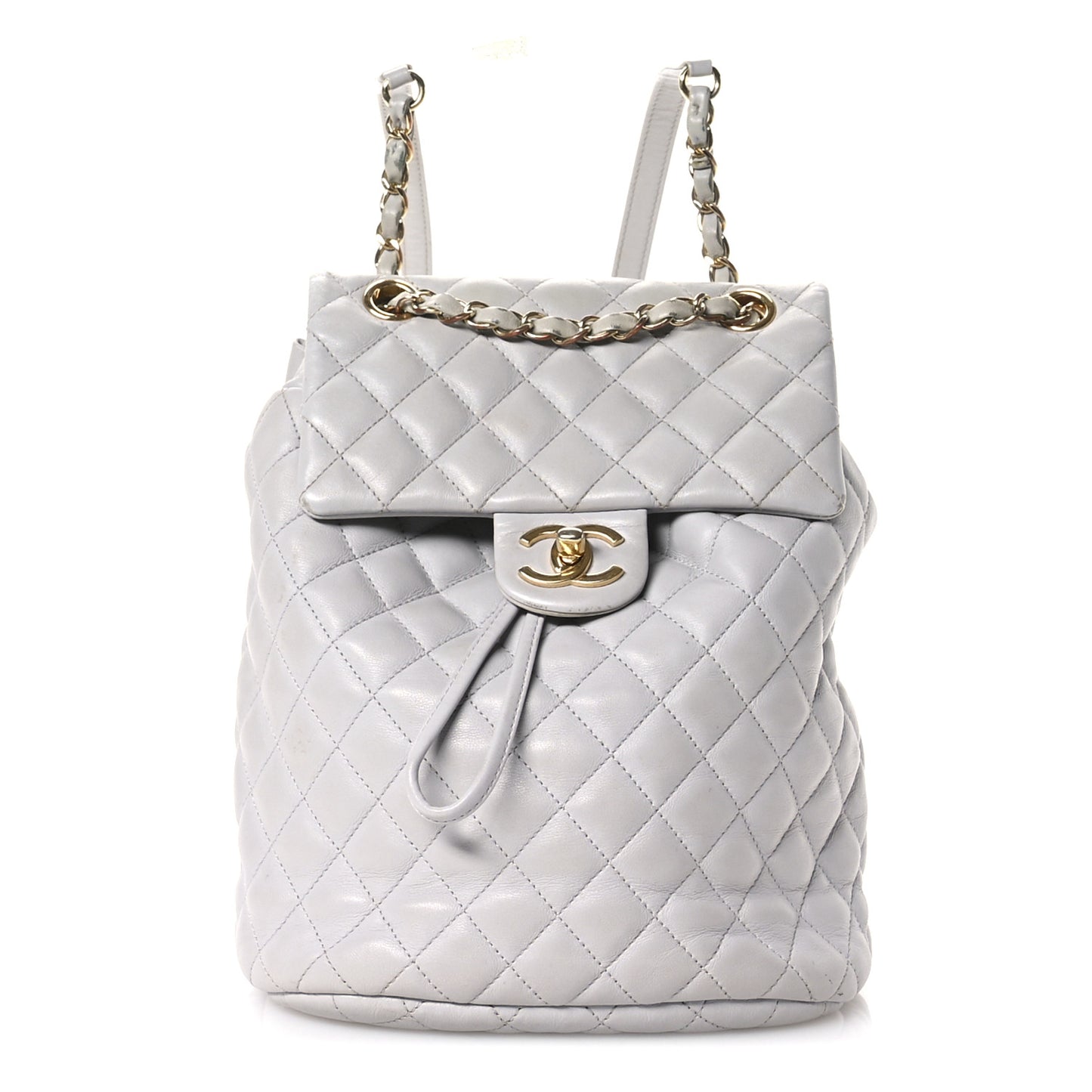 Calfskin Quilted Small Urban Spirit Backpack Grey
