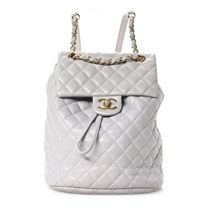 Chanel Calfskin Quilted Small Urban Spirit Backpack Grey 1 of 14