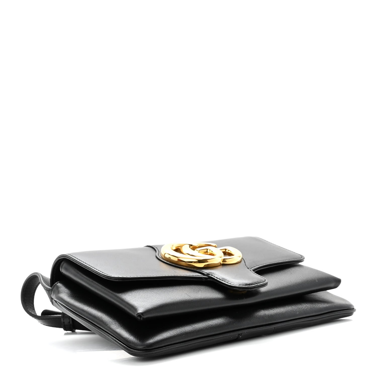 Gucci Vitello Palmellato Lux Small Arli Flap Shoulder Bag Black 4 of 10