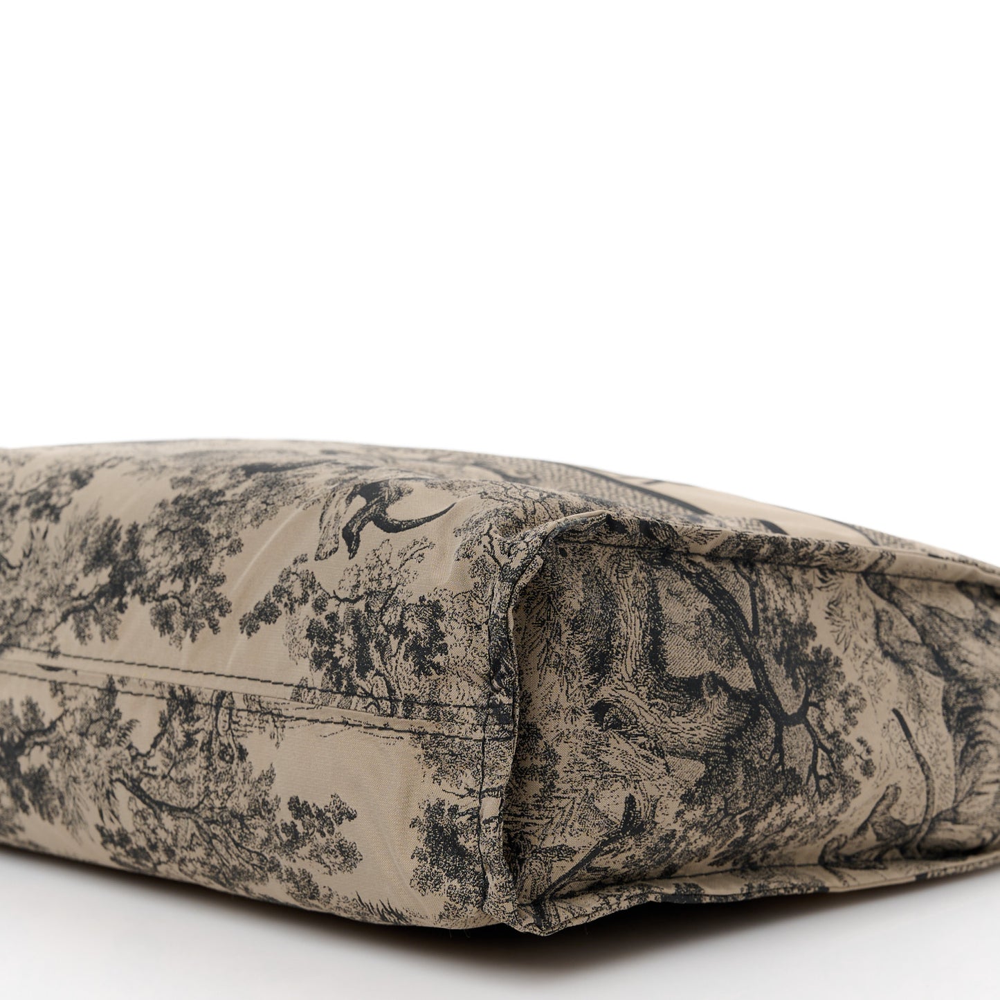 Canvas Embroidered Toile De Jouy Diortravel Zipped Pouch Brown