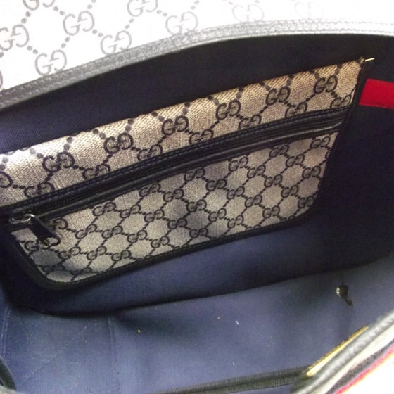 Gucci Monogram Messenger Bag Navy 6 of 8