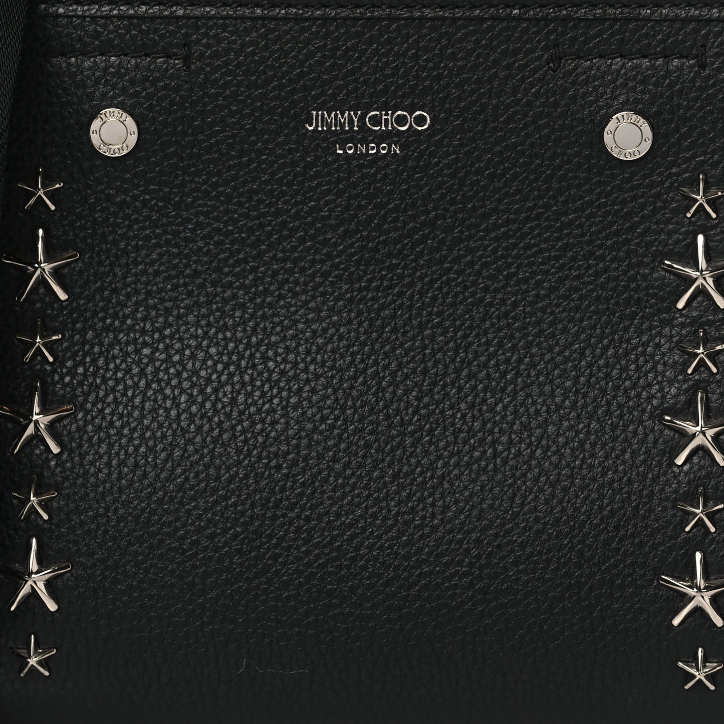 Soft Grainy Calfskin Star Studded Mini Pegasi Tote Black
