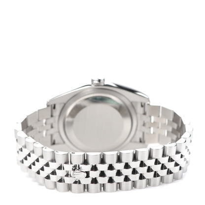 Rolex Stainless Steel 18K White Gold Diamond 36mm Oyster Perpetual Datejust Watch Black 116234 3 of 6