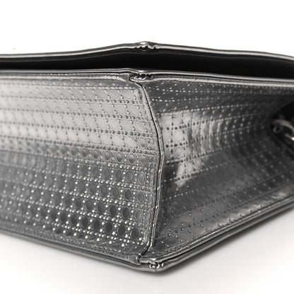 Christian Dior Metallic Patent Micro-Cannage Medium Diorama Flap Bag Silver 9 of 9