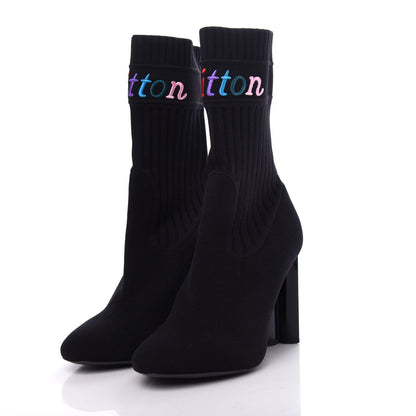 Louis Vuitton Stretch Fabric New Wave Silhouette Ankle Boots 39 Black 3 of 9
