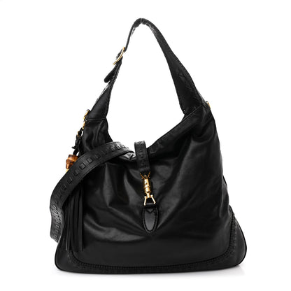 Gucci Calfskin Large New Jackie Hobo Black 1 of 12