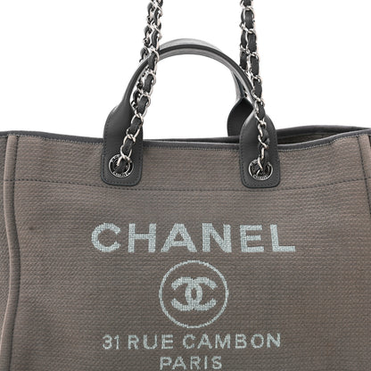 Chanel Mixed Fibers Medium Deauville Tote Grey 9 of 14