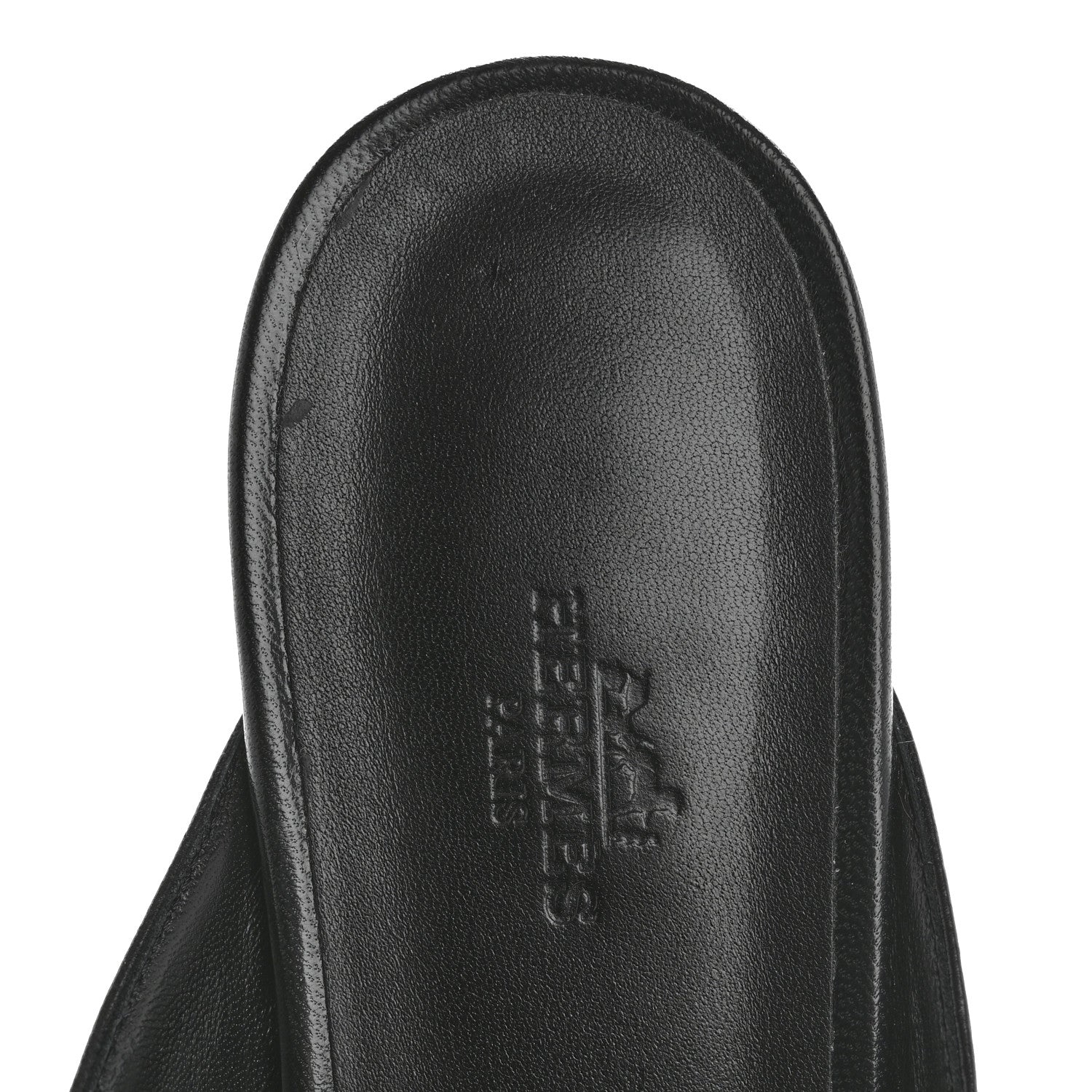 Hermes Goatskin Oz Mules 40.5 Black 7 of 9