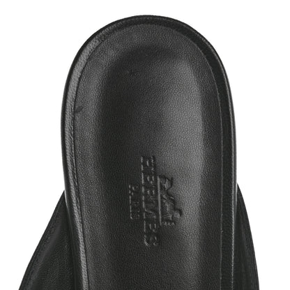 Hermes Goatskin Oz Mules 40.5 Black 7 of 9
