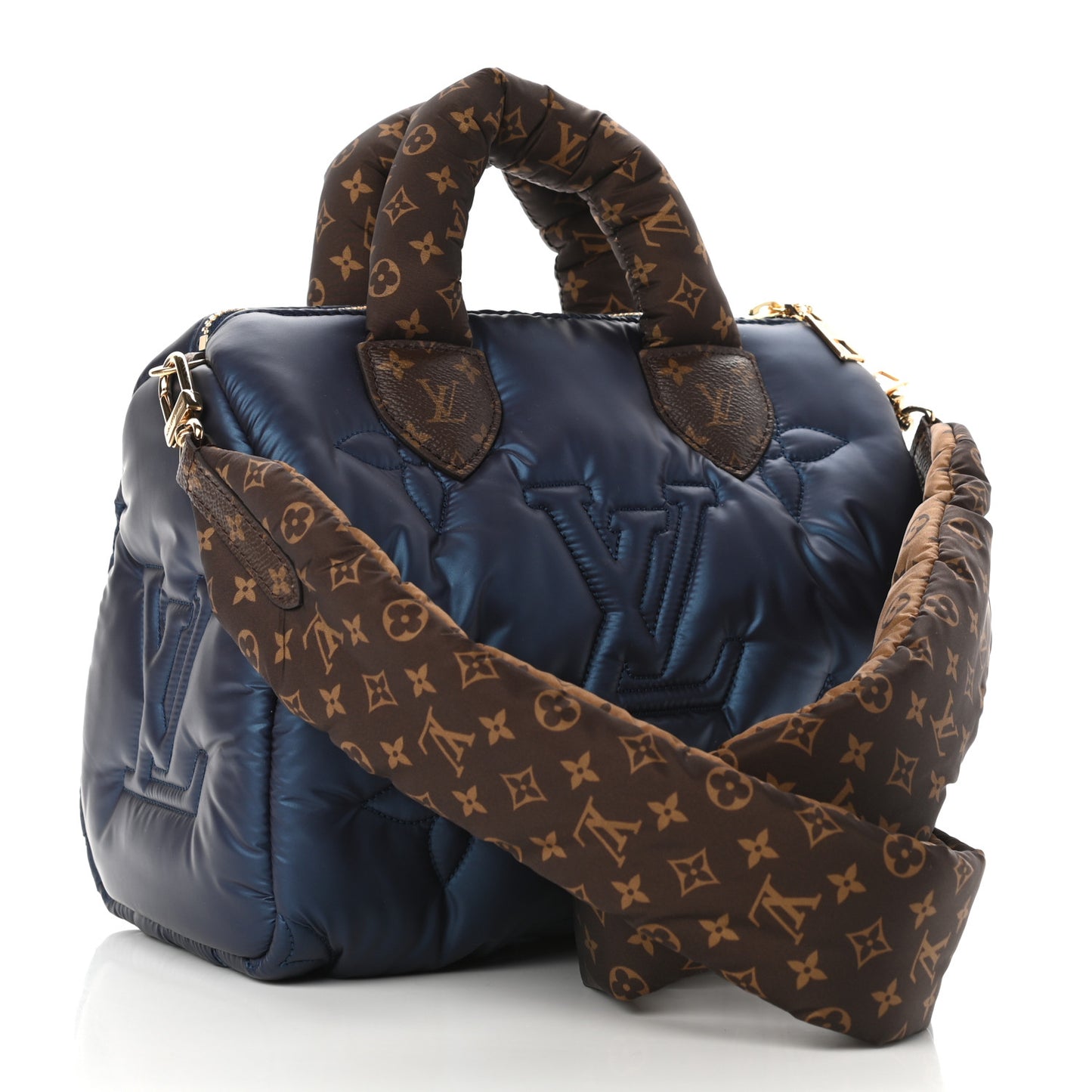 Econyl Mini Monogram Pillow Speedy Bandouliere 25 Navy