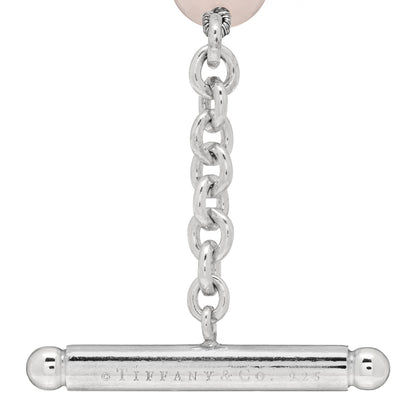 Tiffany Sterling Silver Rose Quartz Bead Toggle Bracelet 3 of 3