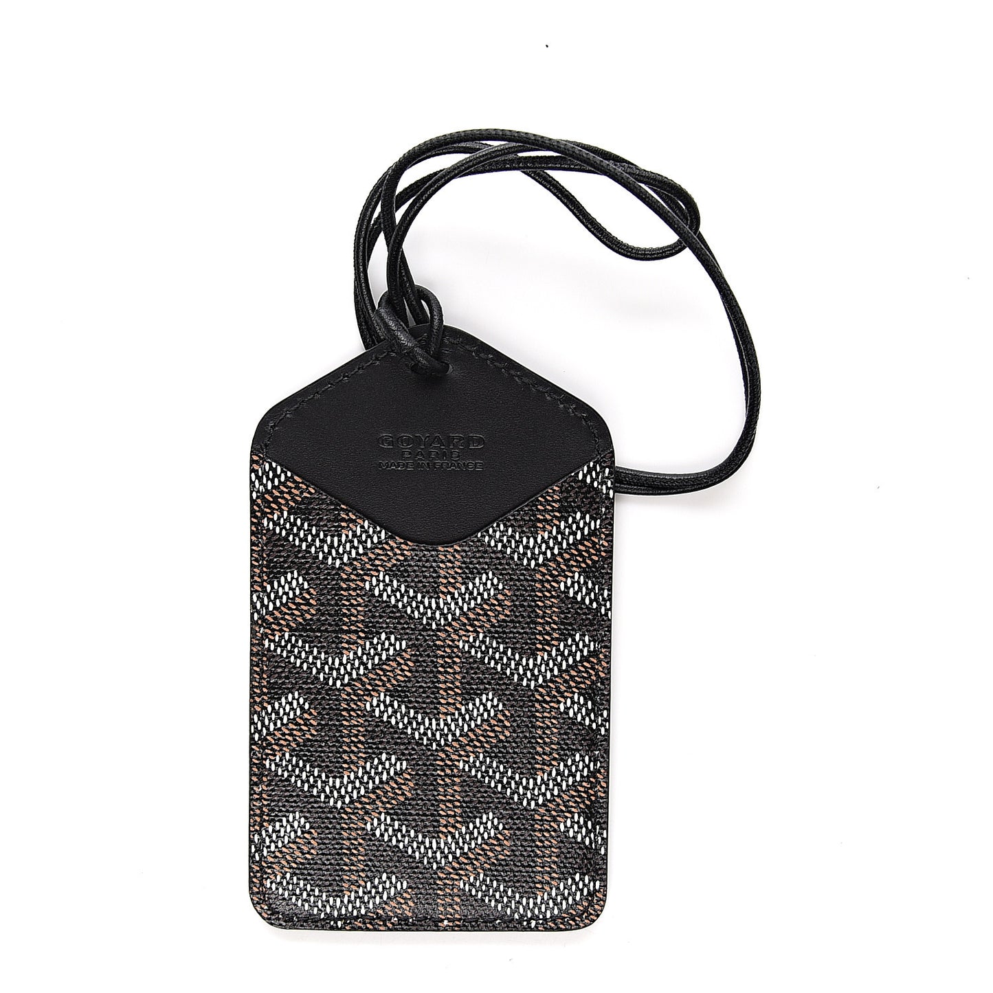 Goyardine Luggage Tag Black