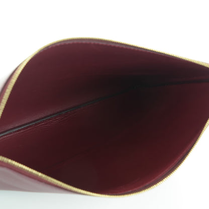 Celine Lambskin Bi-Color Solo Clutch Pouch Light Burgundy Navy 5 of 8