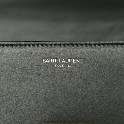 Saint Laurent Shiny Calfskin Le Fermoir Top Handle Bag Dark Green 6 of 9