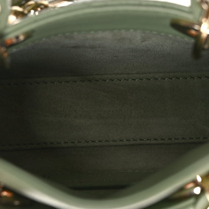 Christian Dior Lambskin Cannage Micro Lady Dior Green 5 of 10