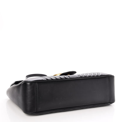 Gucci Calfskin Matelasse Large GG Marmont Shoulder Bag Black 4 of 7