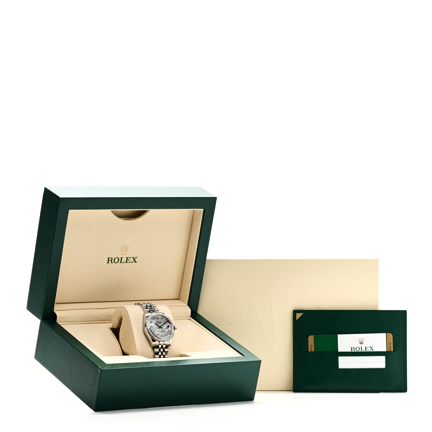 Rolex Stainless Steel 18K White Gold Diamond Mother of Pearl 31mm Oyster Perpetual Datejust Watch 178384 5 of 5