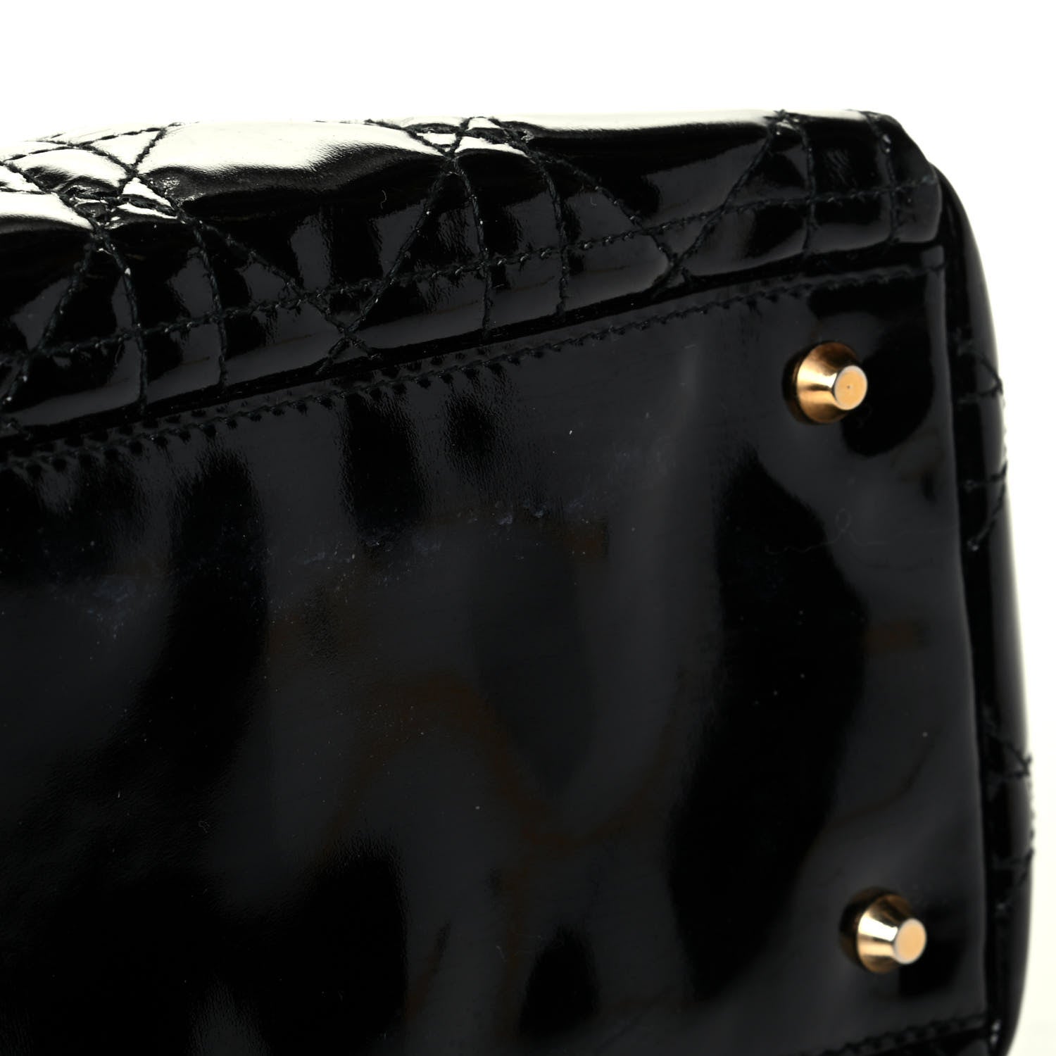 Christian Dior Patent Cannage Medium Lady Dior Black 7 of 8