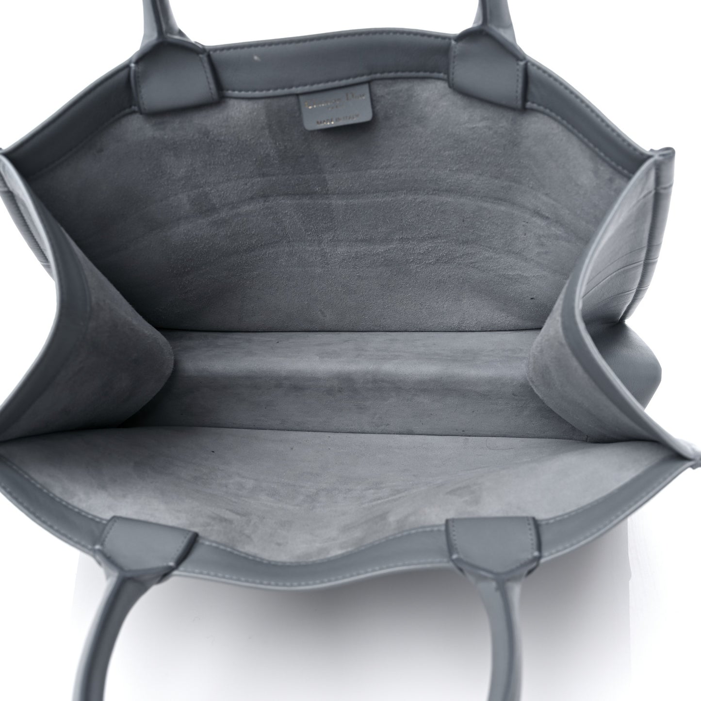 Calfskin Embossed Medium Book Tote Grey
