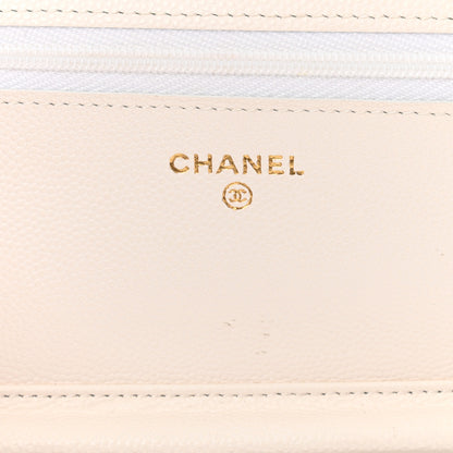 Chanel Caviar Quilted Wallet On Chain WOC White 5 of 11