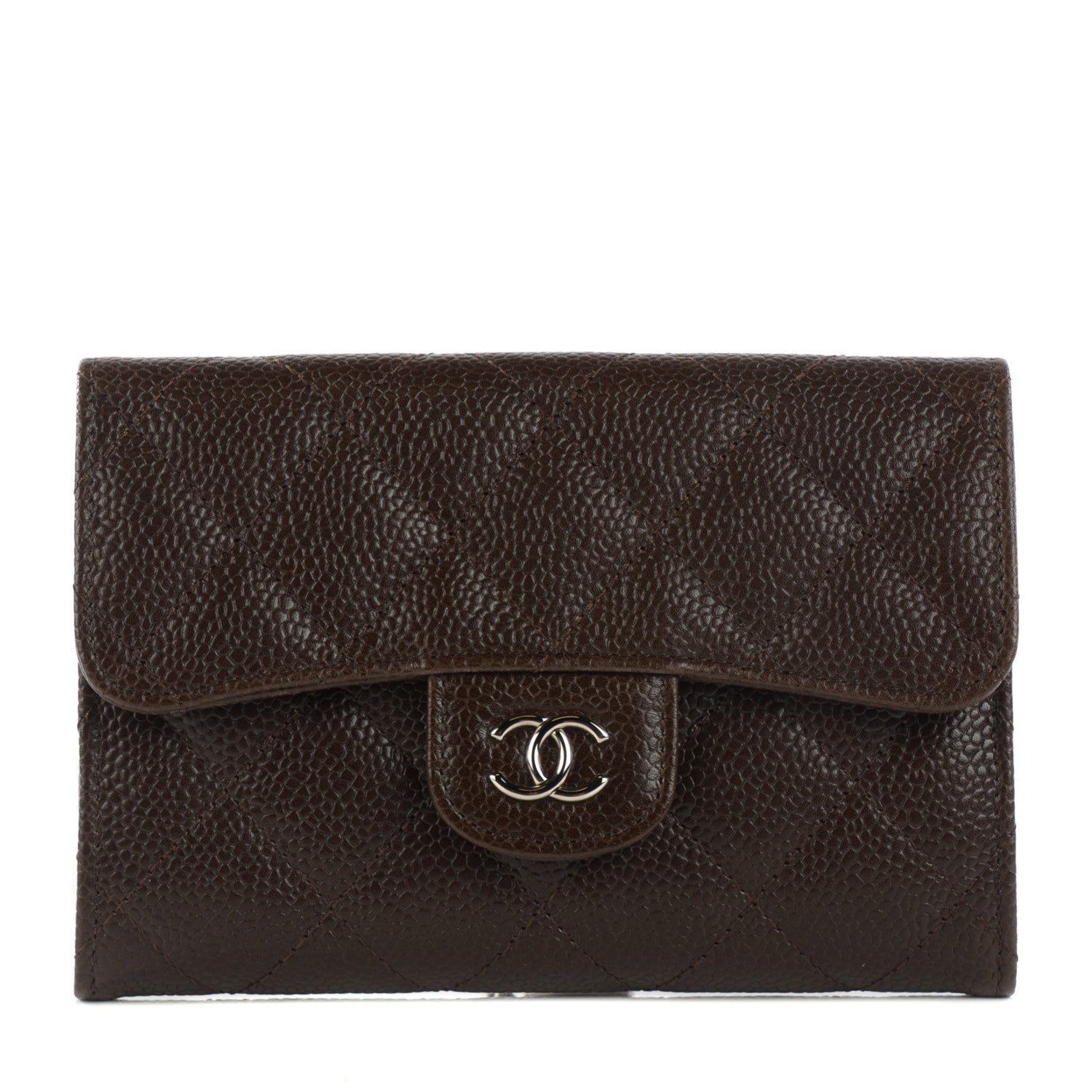 Chanel Caviar Quilted Small Flap Wallet Marron Fonce 1 of 8