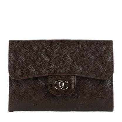 Chanel Caviar Quilted Small Flap Wallet Marron Fonce 1 of 8