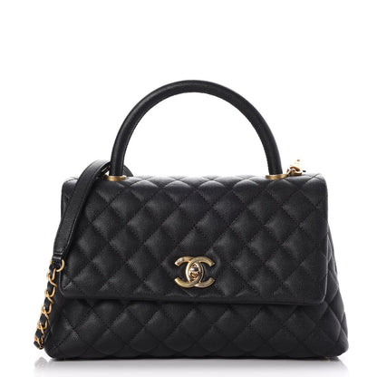 Chanel Caviar Quilted Small Coco Handle Flap Black 1 of 8