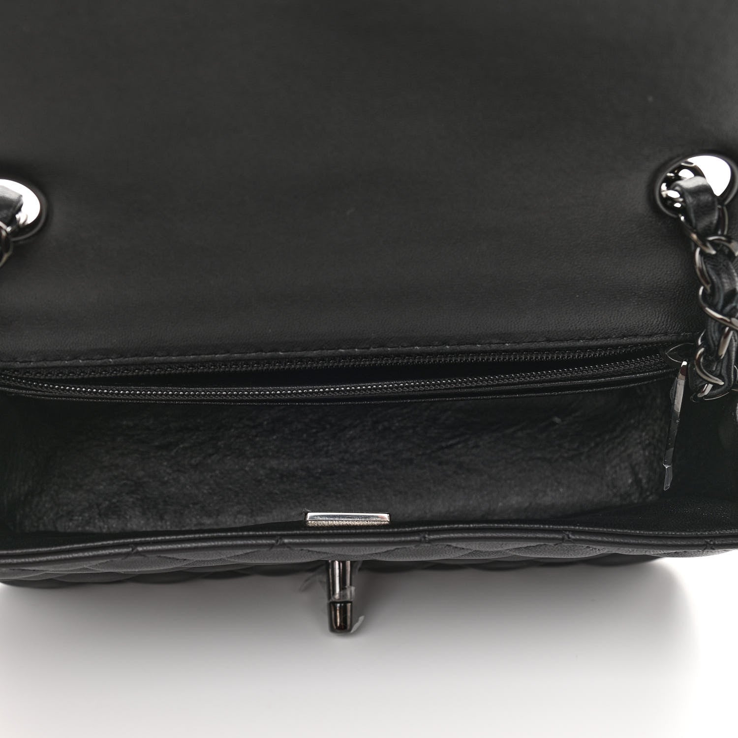 Chanel Lambskin Quilted Mini Rectangular Flap So Black 5 of 11