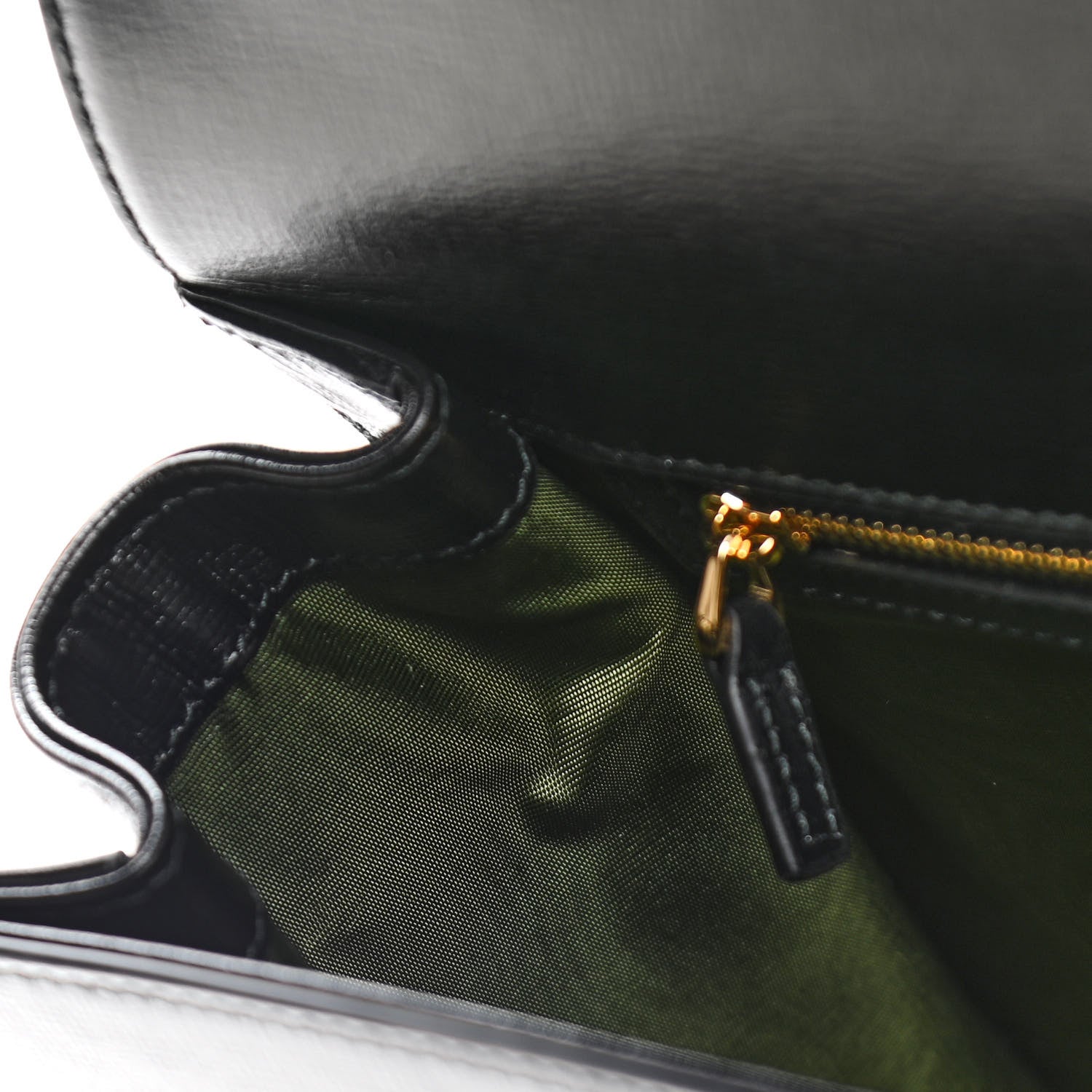 Gucci Textured Calfskin Medium Torchon GG Ring Shoulder Bag Black 12 of 17