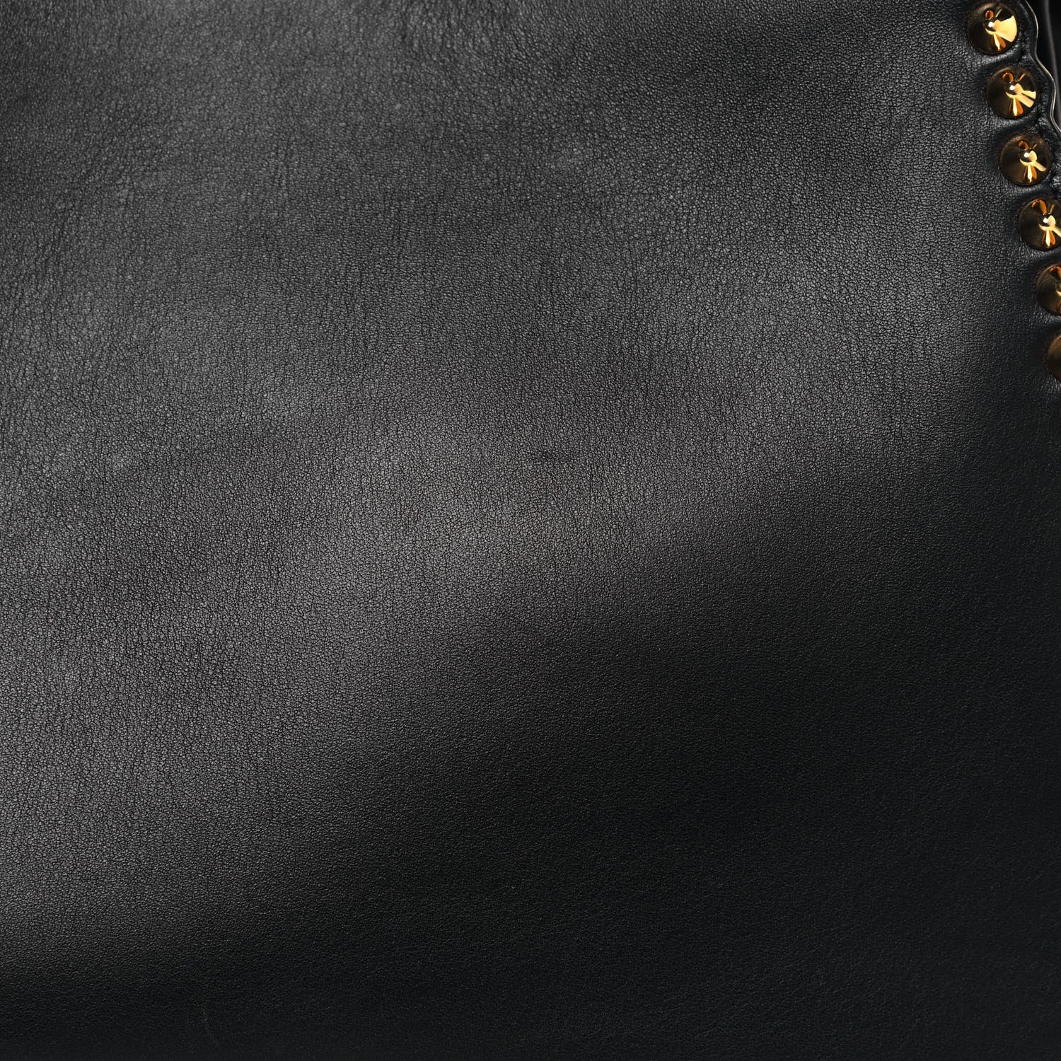 Fendi Vitello Seta Shiny Nappa Scalloped Studded Medium Peekaboo Iconic Satchel Black 11 of 17