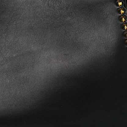 Fendi Vitello Seta Shiny Nappa Scalloped Studded Medium Peekaboo Iconic Satchel Black 11 of 17