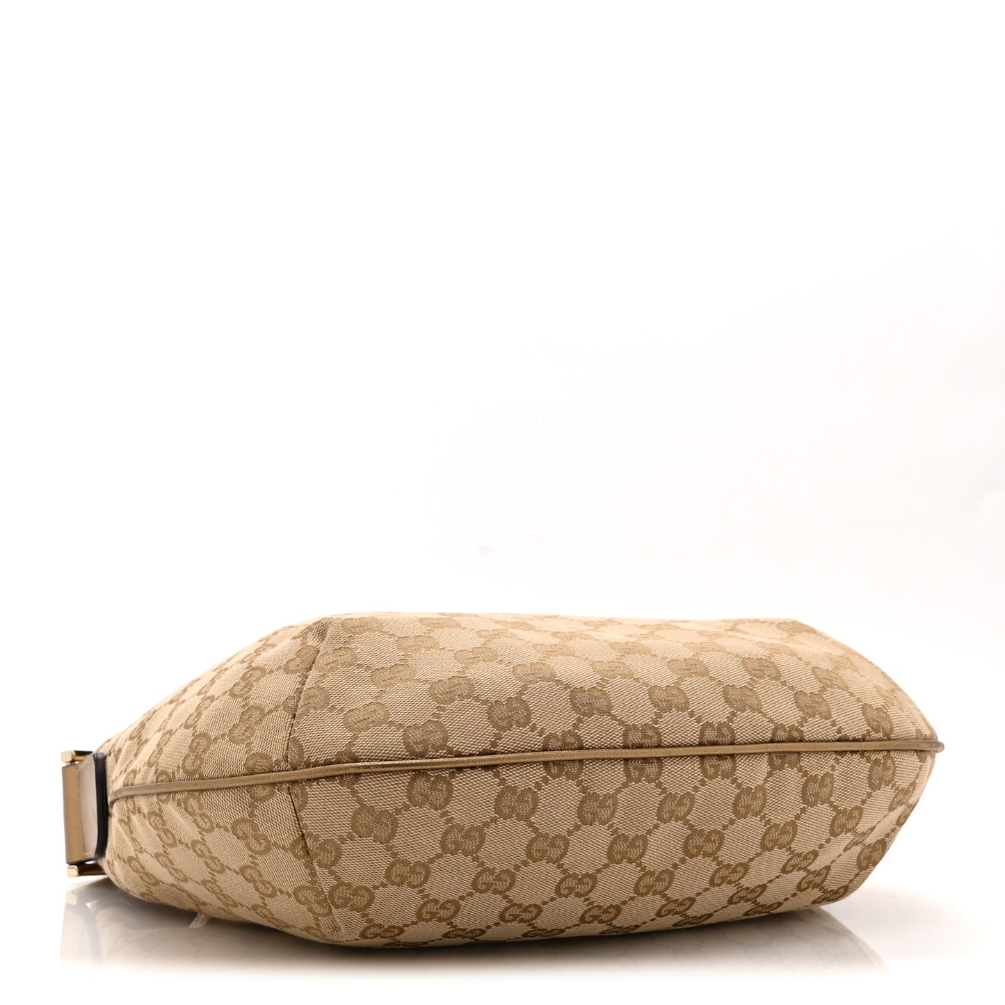 Monogram Web Medium Half Moon Hobo Gold Pink