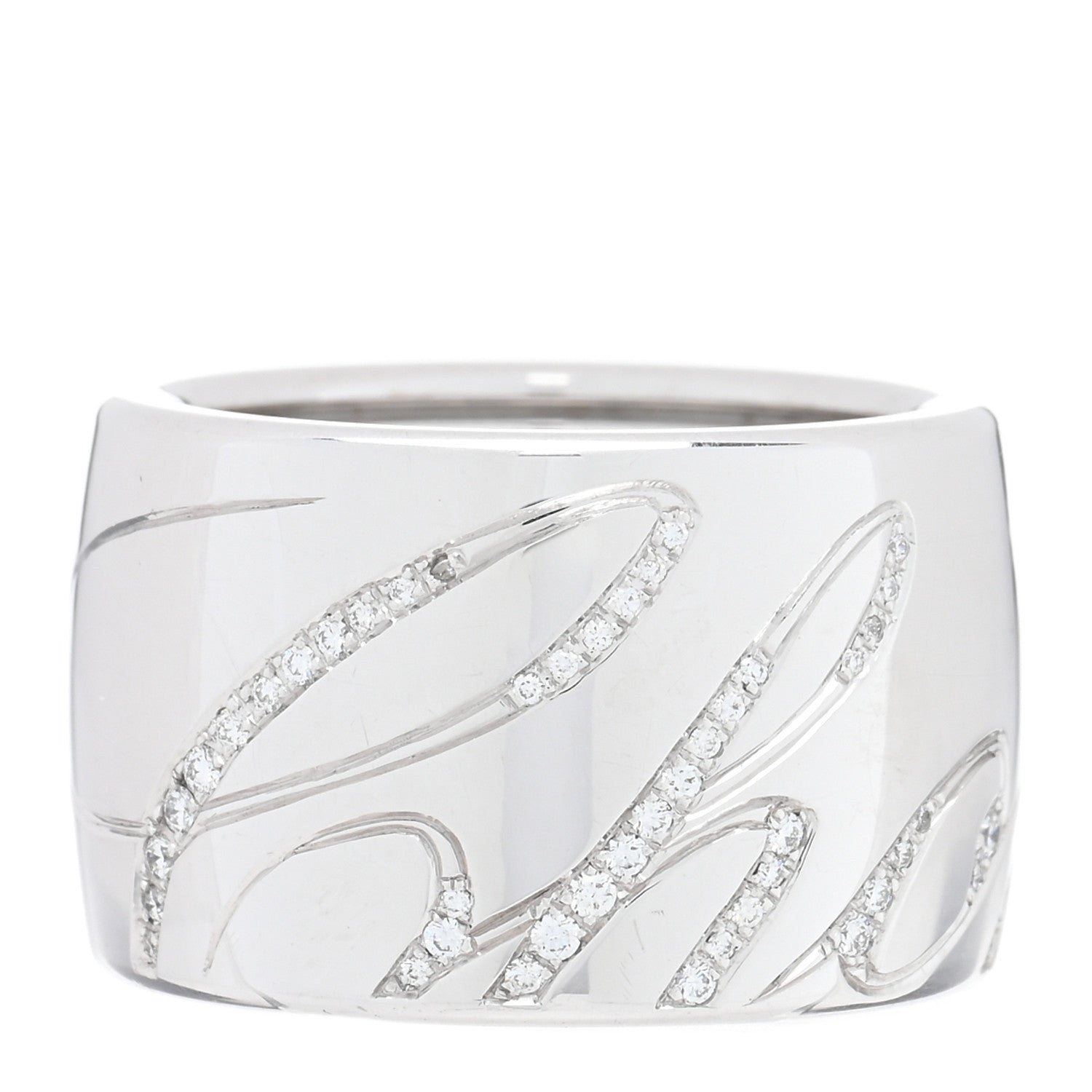 Chopard 18K White Gold Chopardissimo Diamonds Spinning Ring 52 6 1 of 4