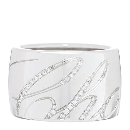 Chopard 18K White Gold Chopardissimo Diamonds Spinning Ring 52 6 1 of 4