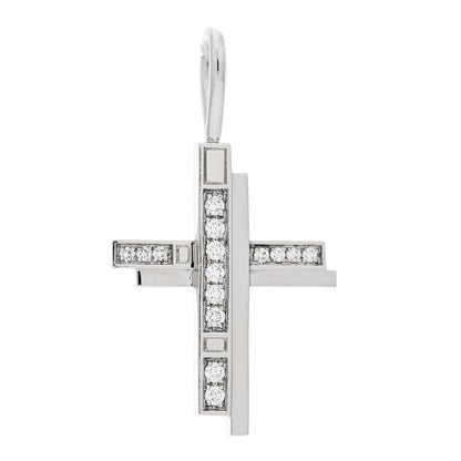 Harry Winston Platinum Diamond Traffic Cross Pendant 1 of 4