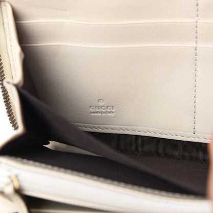 Gucci Calfskin Matelasse GG Marmont Zip Around Wallet White 5 of 6