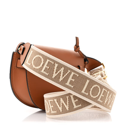 Loewe Calfskin Jacquard Mini Gate Dual Bag Tan 3 of 9