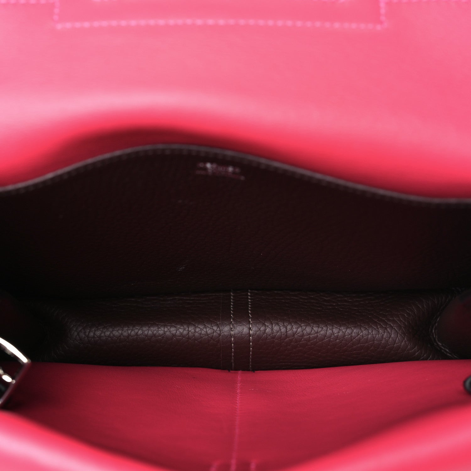 Hermes Taurillon Clemence Verso Halzan 25 Rouge Sellier Framboise 5 of 11