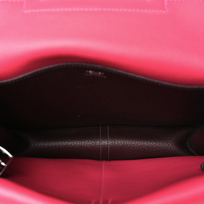 Hermes Taurillon Clemence Verso Halzan 25 Rouge Sellier Framboise 5 of 11