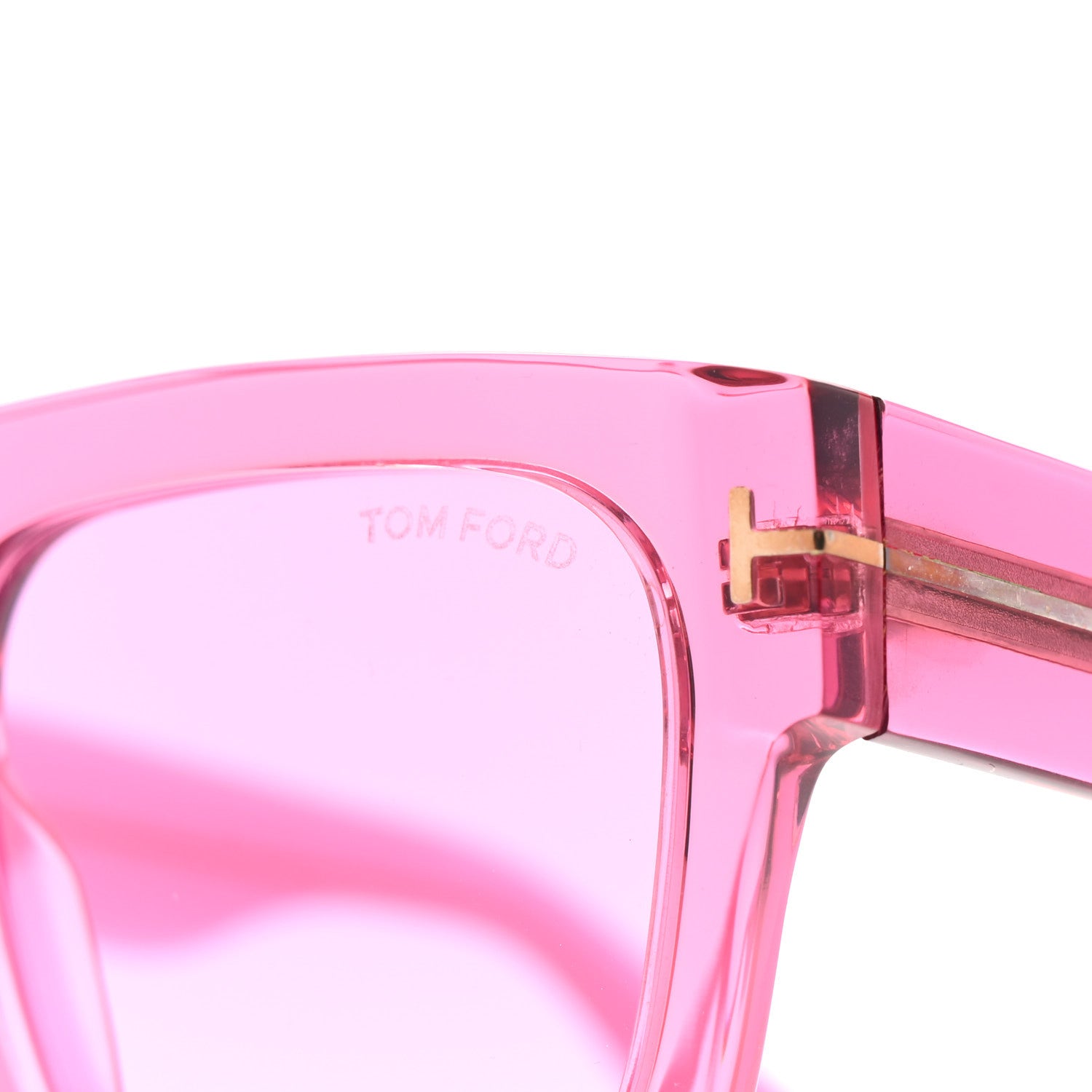 Tom Ford Acetate Fausto Sunglasses TF711 Transparent Pink 7 of 8
