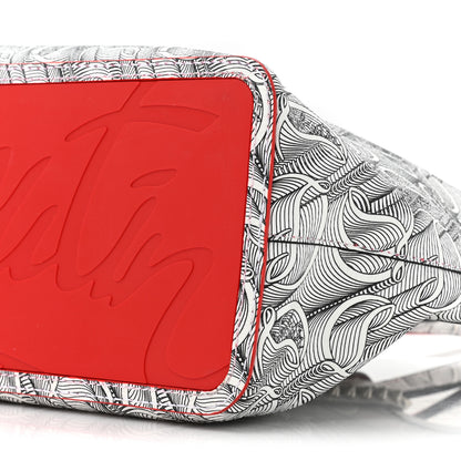 Christian Louboutin Calfskin Empire Spikes Small East West Cabata Tote White Black 11 of 16