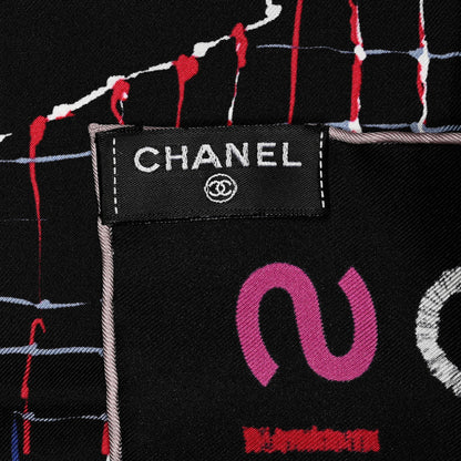 Chanel Silk CC Logo Square Scarf Multicolor 3 of 3