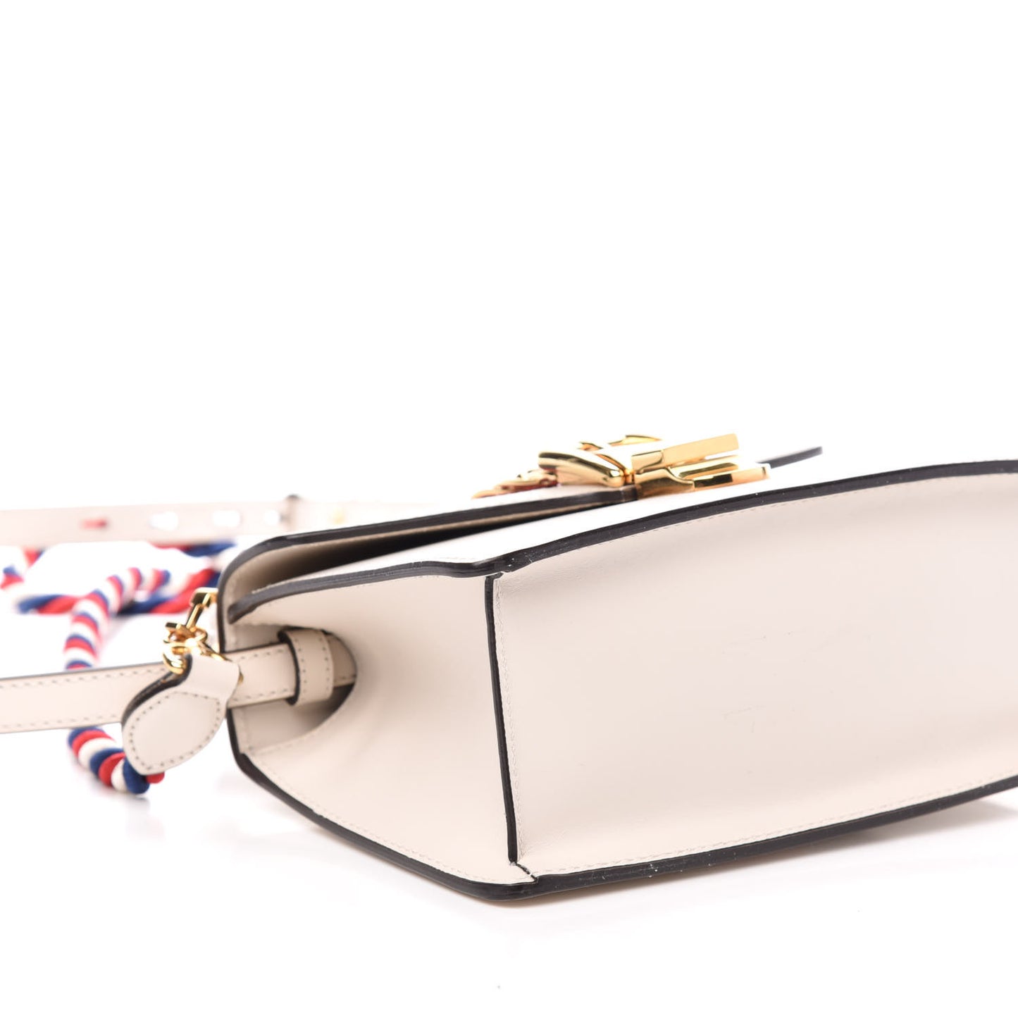 Calfskin Mini Sylvie Top Handle Bag White