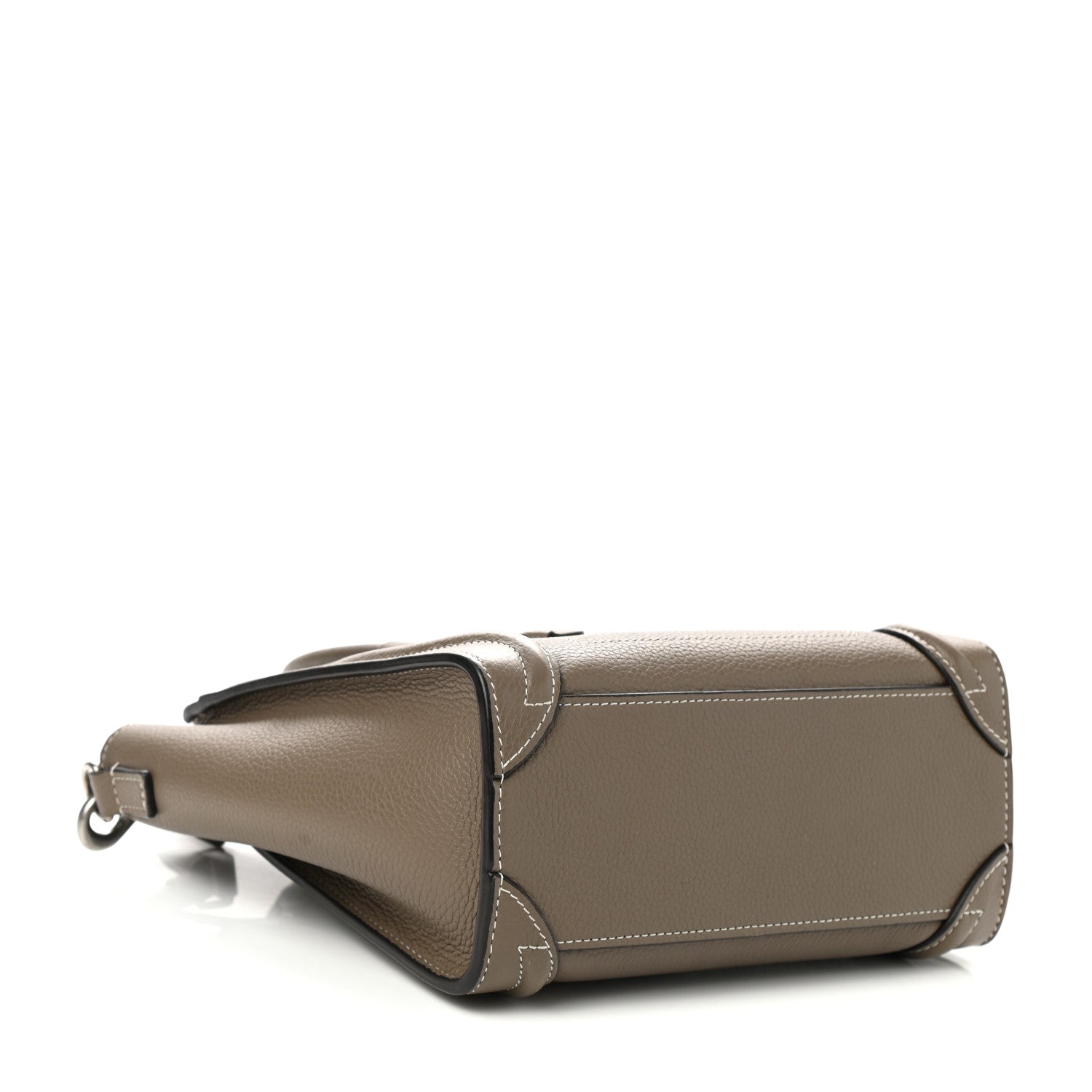 Celine Drummed Calfskin Nano Luggage Souris 4 of 12