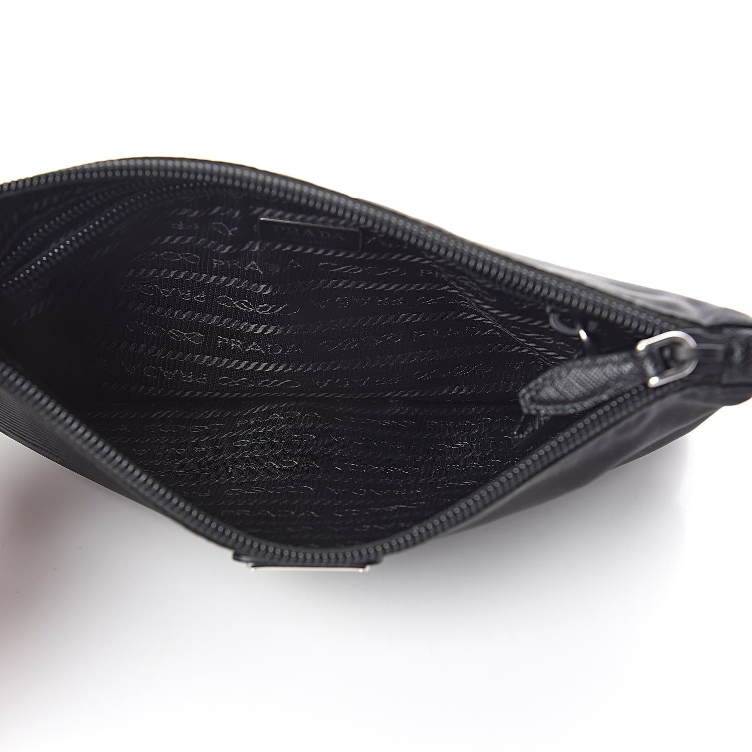 Prada Tessuto Nylon Vela Wristlet Black 5 of 9