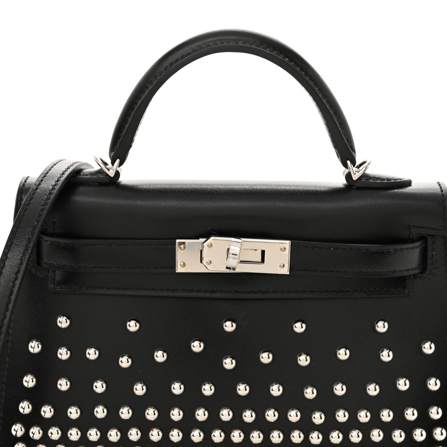 Box Studded Clouté Mini Kelly Sellier 20 Black