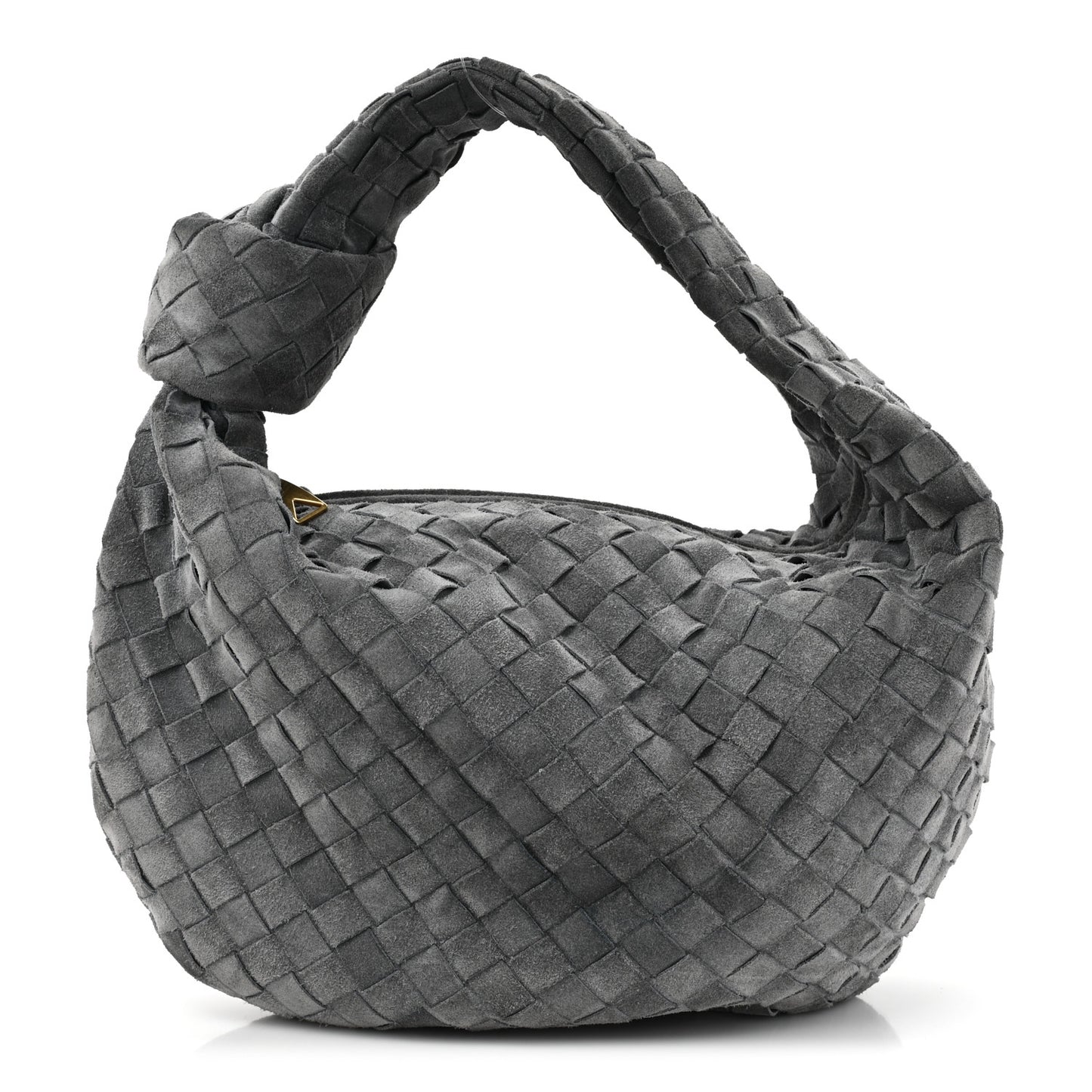 BOTTEGA VENETA Suede Calfskin Intrecciato Teen Jodie Hobo Thunder